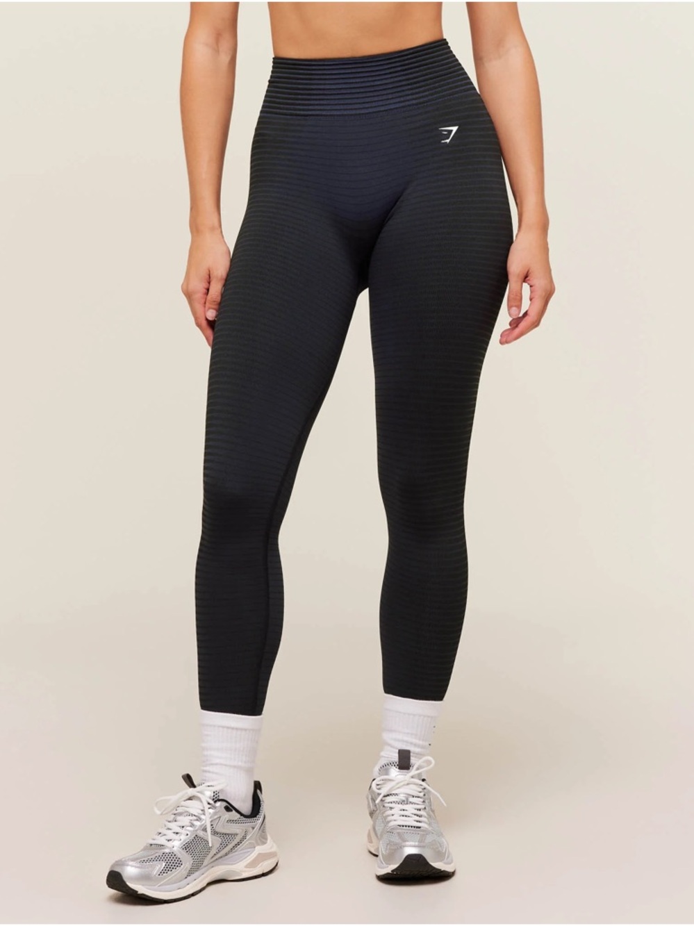 Gymshark Black Ribbed High-Waist Seamless Leggings